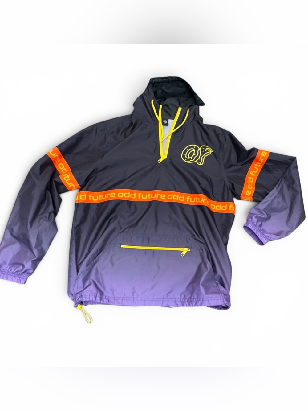 Odd Future OF Pullover Anorak
Windbreaker Jacket Hooded Black
Purple Orange Sz S